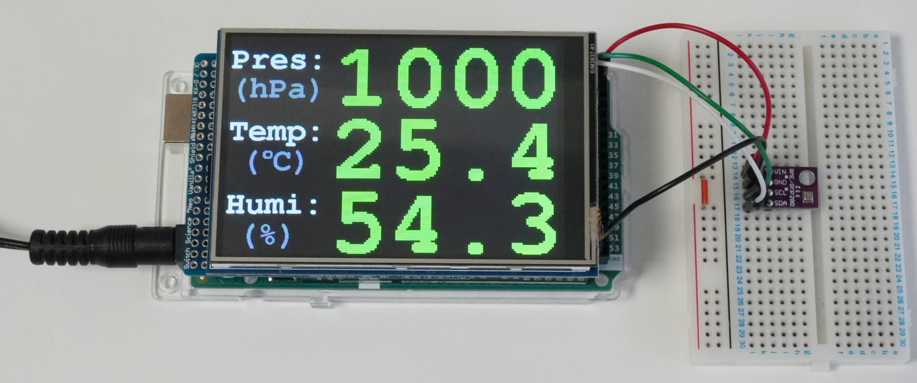 Arduino MEGA 2560 Rev3と3.5インチ480×320液晶シールド