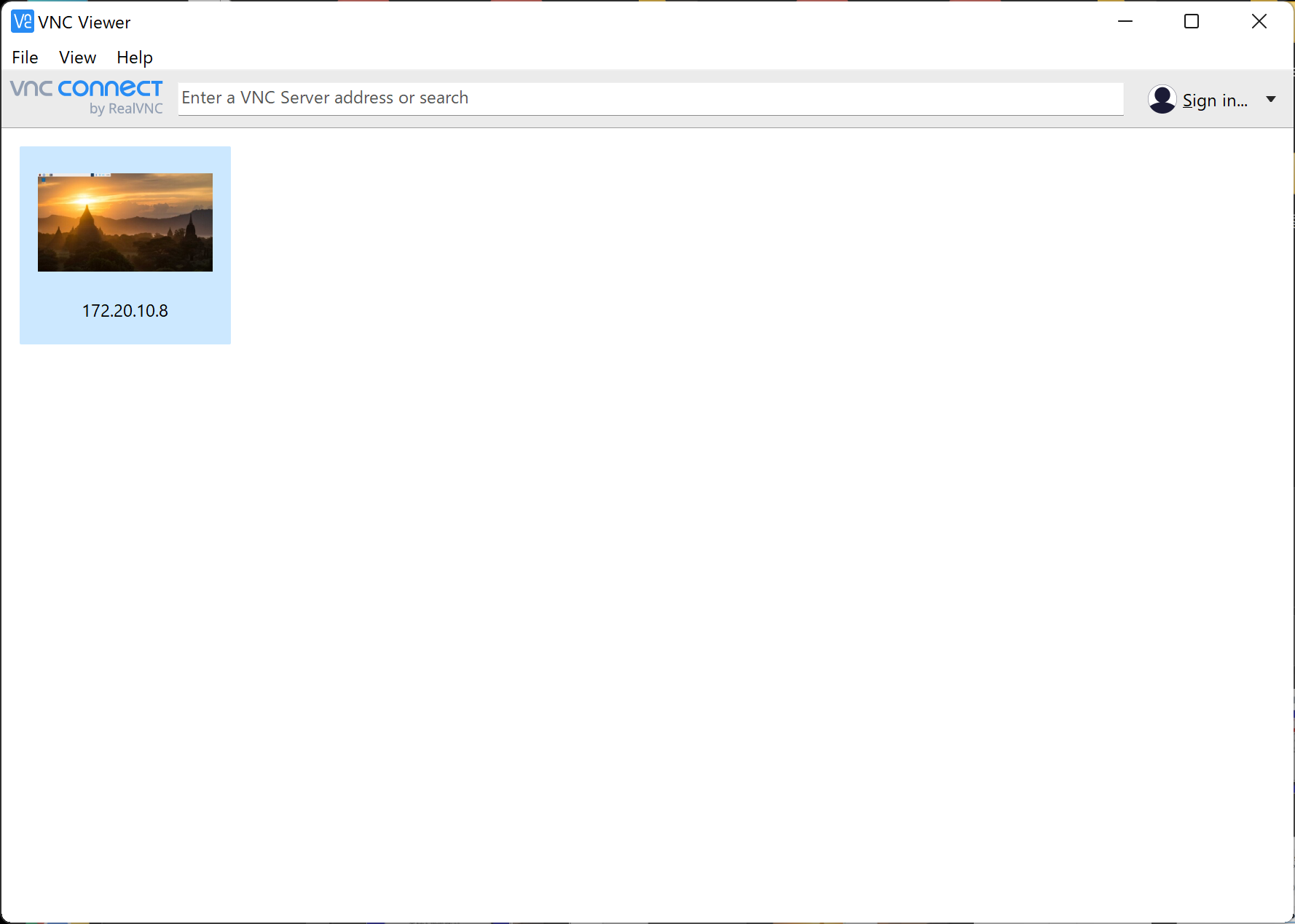 接続に成功するとリストに登録され、次回からはダブルクリックで接続
