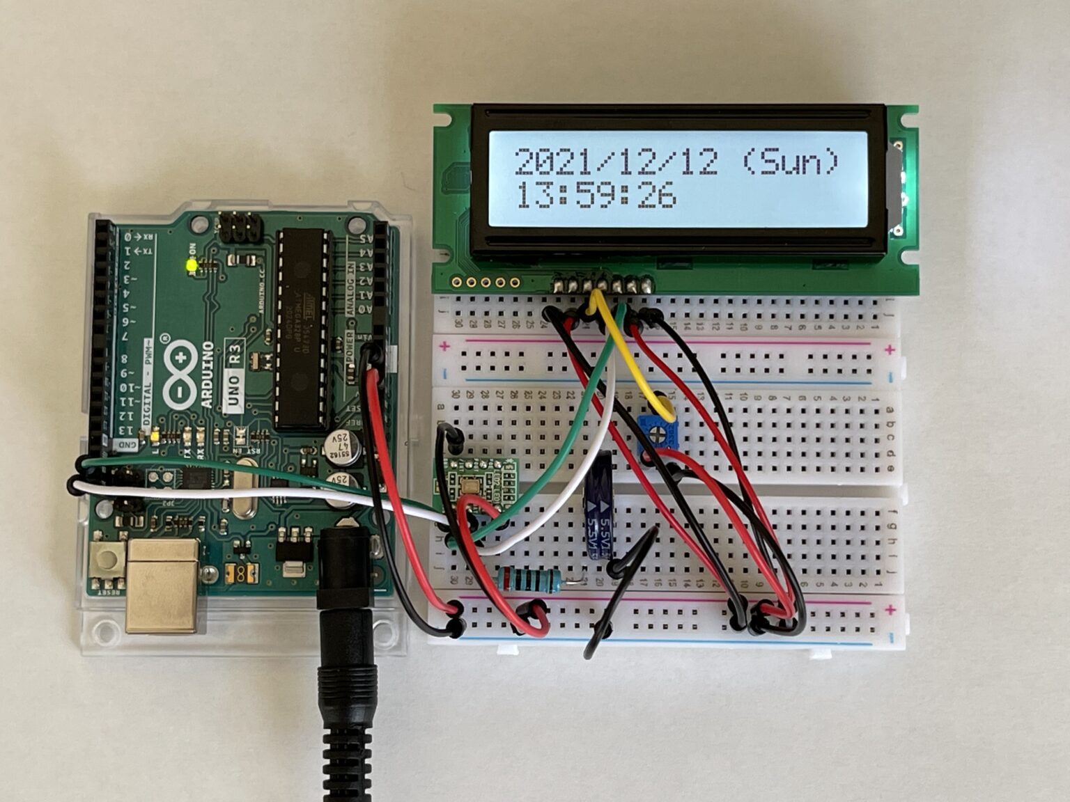 ArduinoとRTCモジュールRX8900を使ったLCD時計の製作（1） | よかひより
