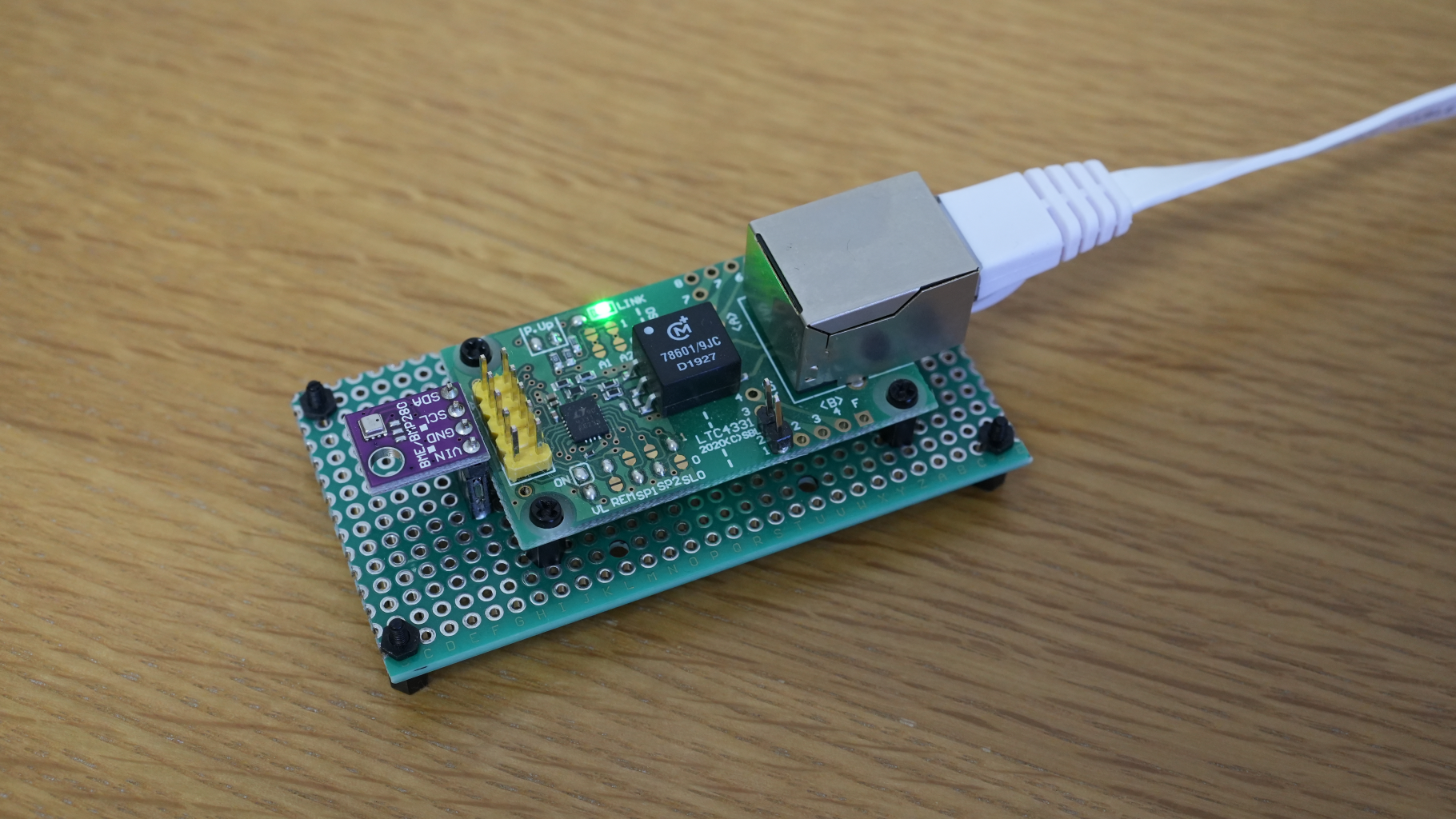 スレーブ側に接続したBME280センサ