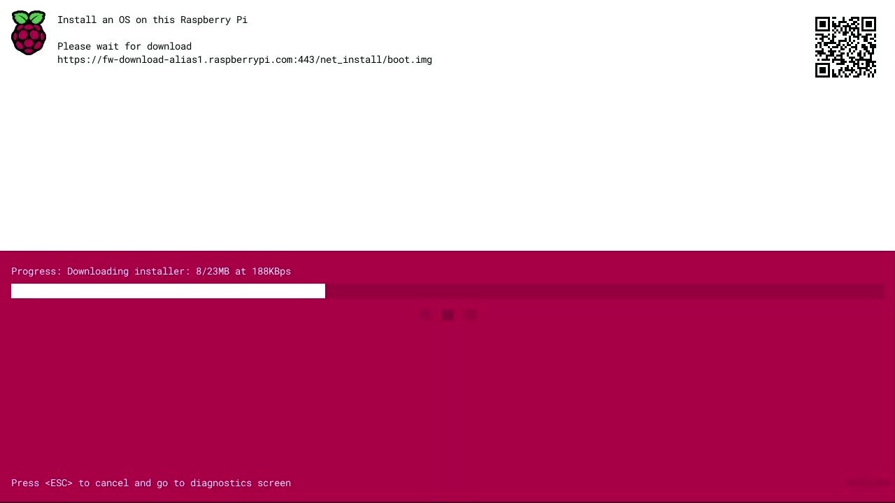 ネットワークインストール画面