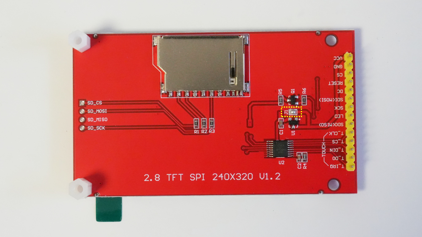 基板裏面のJ1のランドパターン